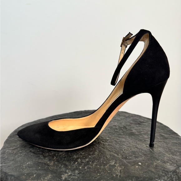 Jimmy Choo Lancer 100 Black Suede D’Orsey Pumps EU 39.5 / US 9 - Picture 8 of 11